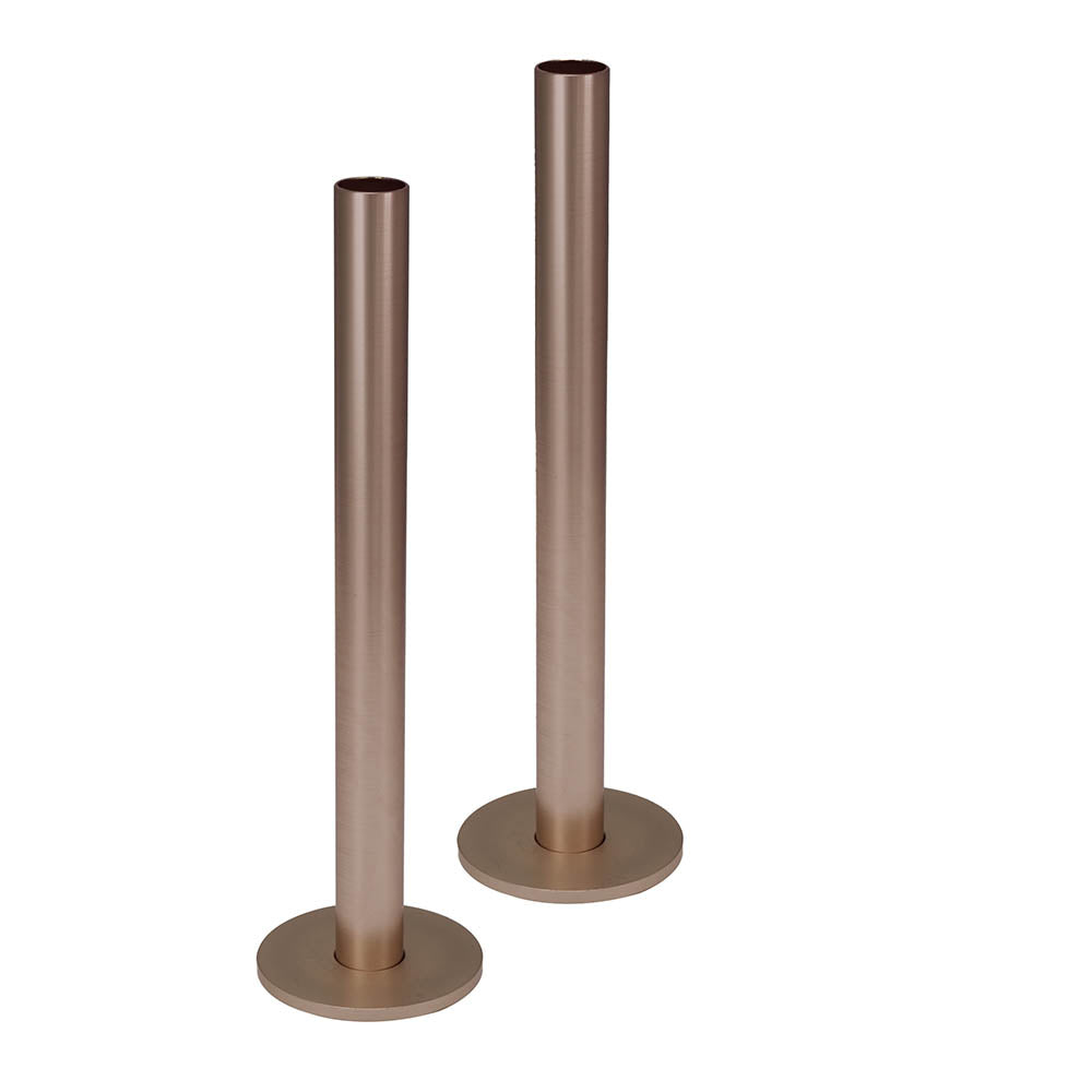 Towel Radiator Pipe Sleeves and Collars (Pair) - Brushed Bronze Main image