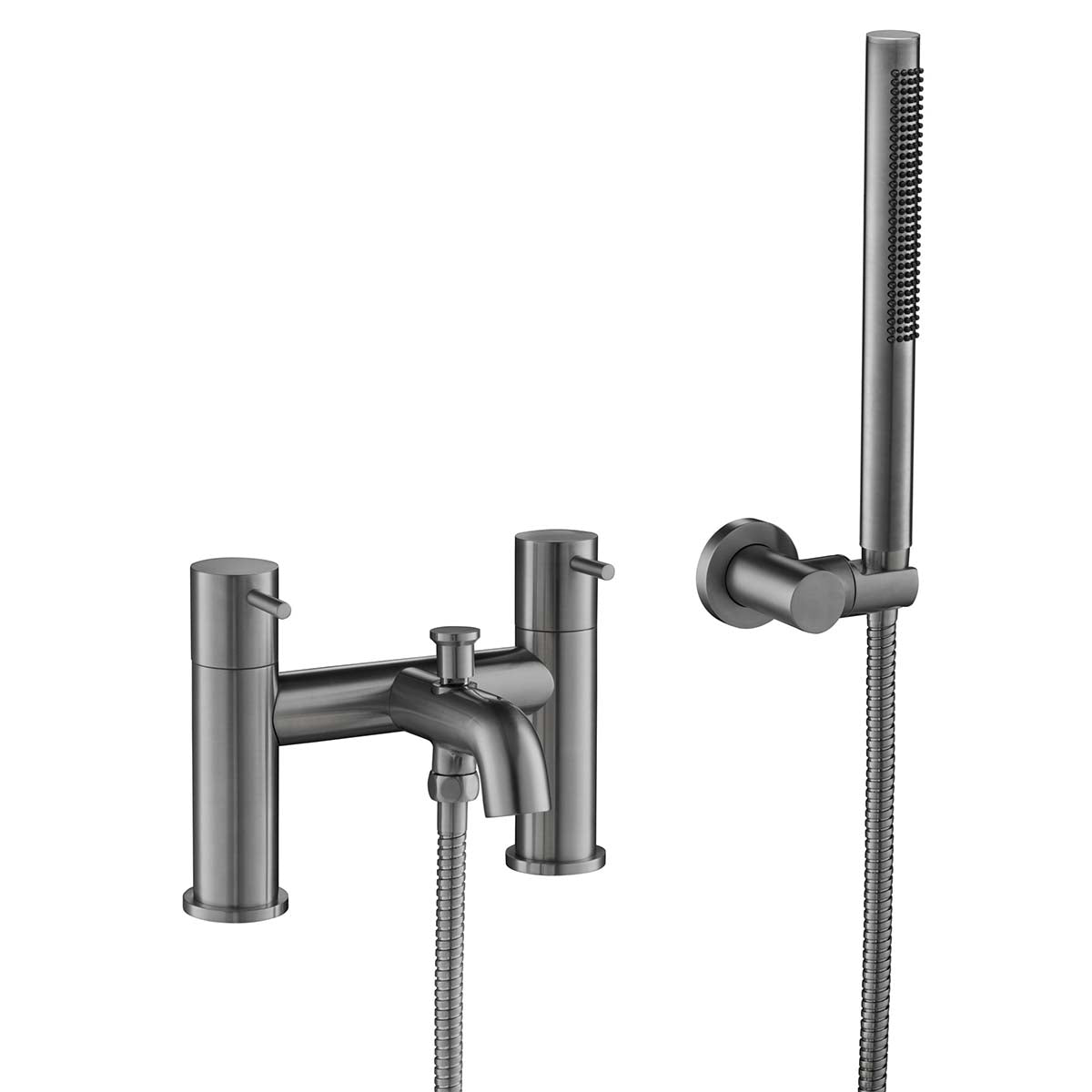 Bath Mixer Tap with Handheld Shower Kit - Brushed Black