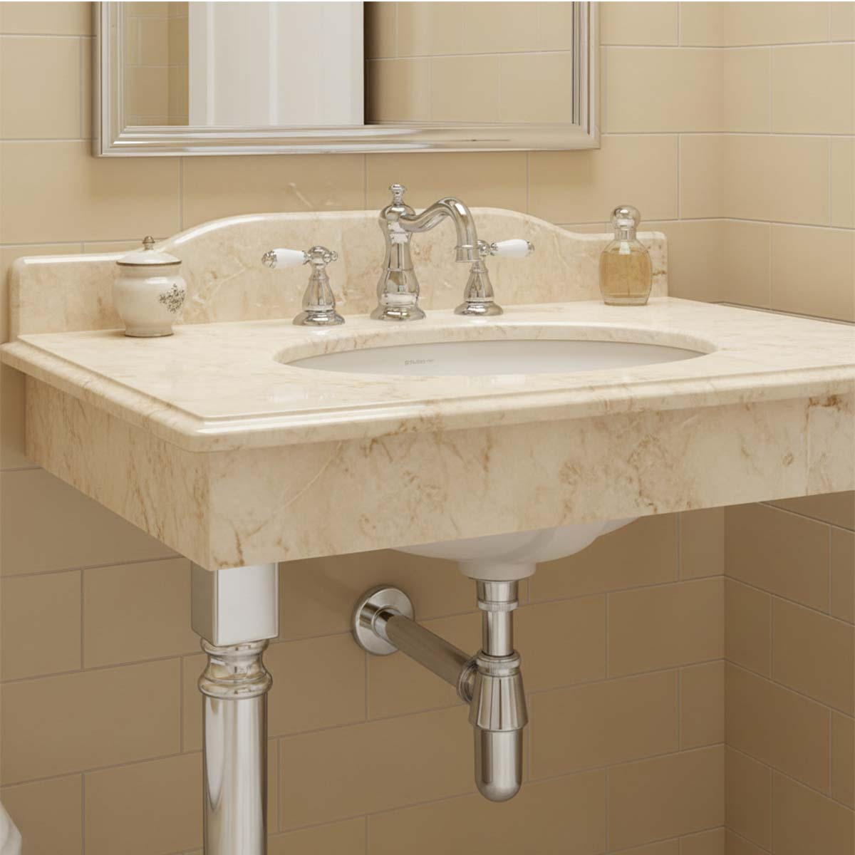 Bathroom Sink Bottle Trap Chrome 