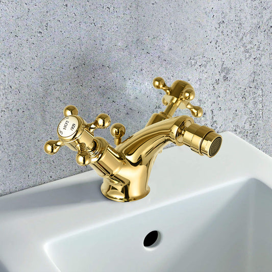 Bidet Mixer Tap with Pop up Waste 1000