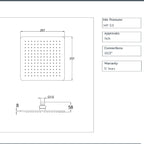 Large Ceiling Shower Head - 400mm technical details