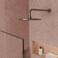 Brushed Black Rainfall Shower Head 250mm & Shower Arm 400mm