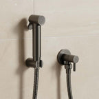 Round Douche Shower Spray Kit  - Brushed Black