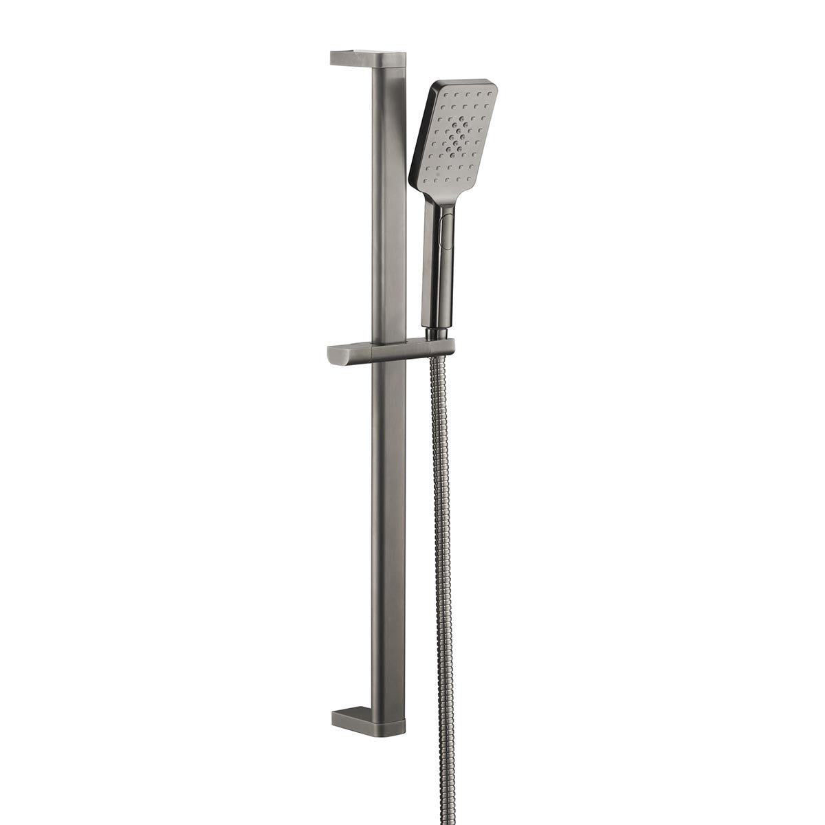 Brushed Black Slide Rail Kit with Rectangular Multifunction Handset
