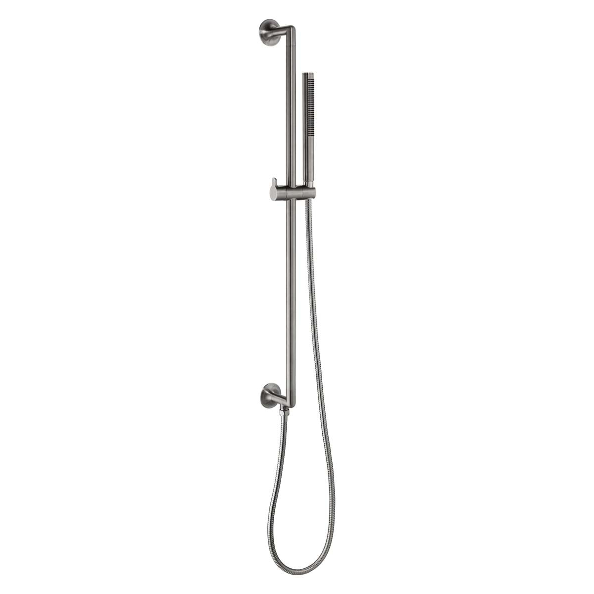 Brushed Black Slide Rail Shower Kit with Slim Shower Handset and Adjustable Rail