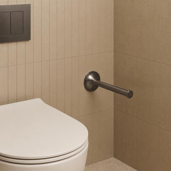 Brushed Black Spare Toilet Roll Holder Main image