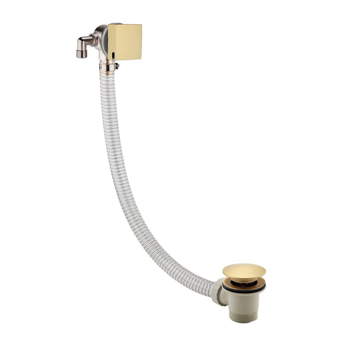 Brushed Brass Click Clack Bath Waste with Exofil and Filler