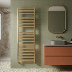 Brushed Brass Dual Fuel Heated Towel Rail 1600mm X 500mm 