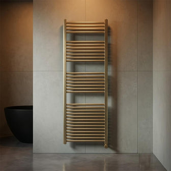 Brushed Brass Electric Heated Towel Warmer - 1600mm x 500mm Main image