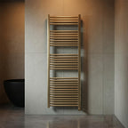 Brushed Brass Electric Heated Towel Warmer - 1600mm x 500mm