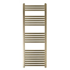 Brushed Brass Heated Towel Rail 1200mm x 400mm - Dual Fuel