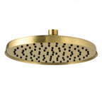Brushed Brass Round Shower Head 260mm