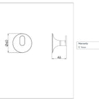 Brushed Brass Single Robe Hook technical details 