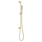 Brushed Brass Slide Rail Shower Kit with Slim Shower Handset