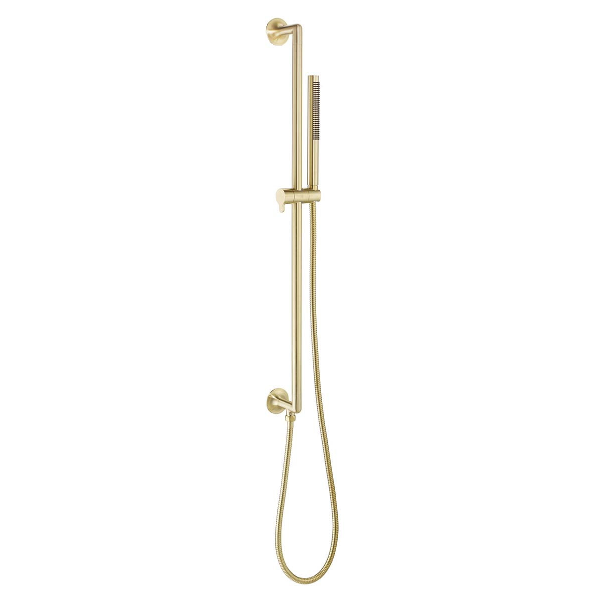 Brushed Brass Slide Rail Shower Kit with Slim Shower Handset