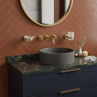 Brushed Brass Soap Dish and Tumbler with Holder Set