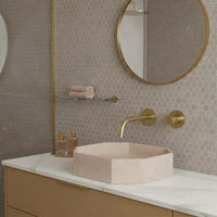 Brushed Brass Wall Mounted Basin Mixer Tap  200mm Slim Spout
