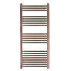 Brushed Bronze Heated Towel Rail 1200mm x 600mm - Dual Fuel
