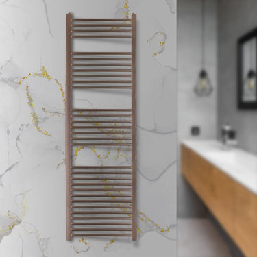 Brushed Bronze Heated Towel Rail 1600mm X 500mm - Dual Fuel