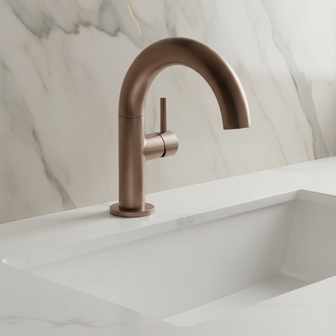 Brushed Bronze Basin Mixer Tap Main image
