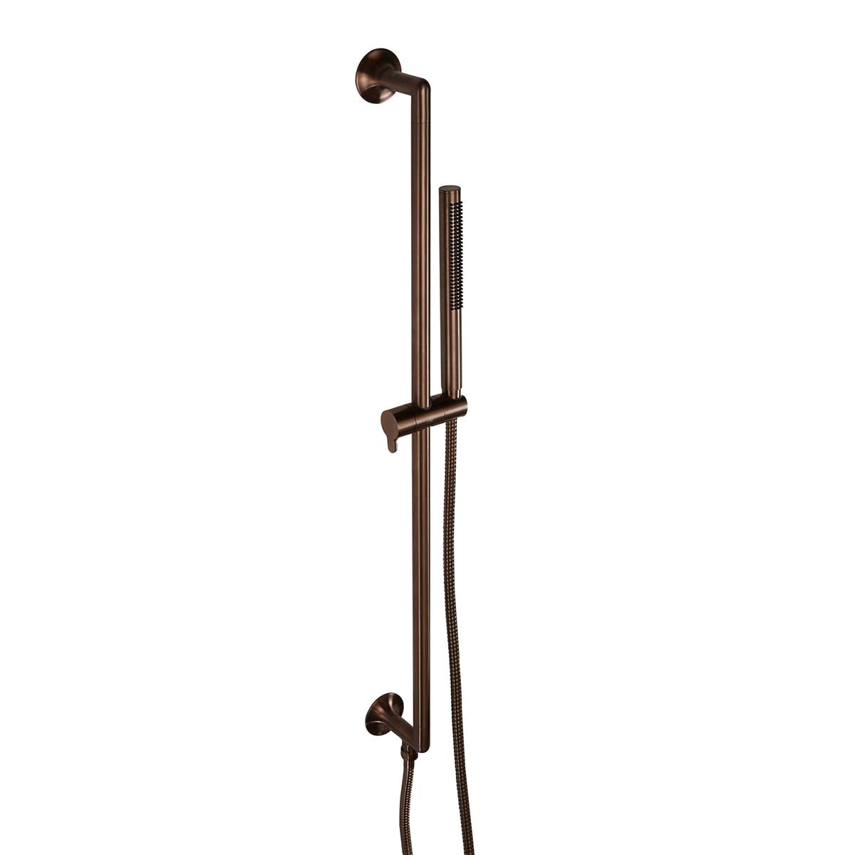 Brushed Bronze Slide Rail Shower Kit with Slim Shower Handset and Adjustable Rail