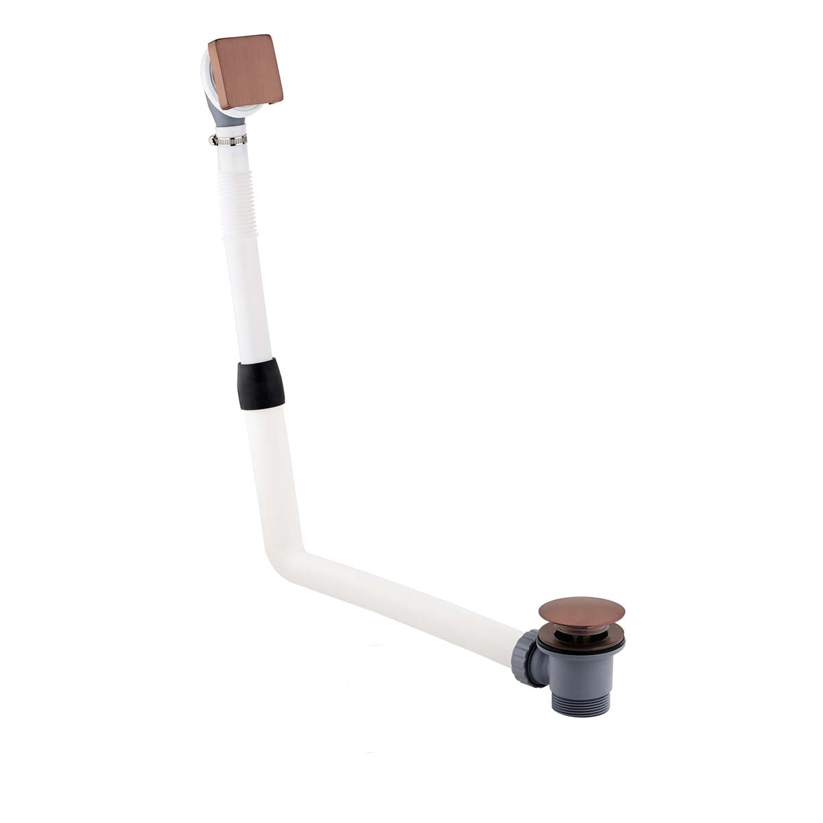 Brushed Bronze Square Click Clack Bath Waste