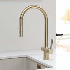 brushed brass kitchen Tap