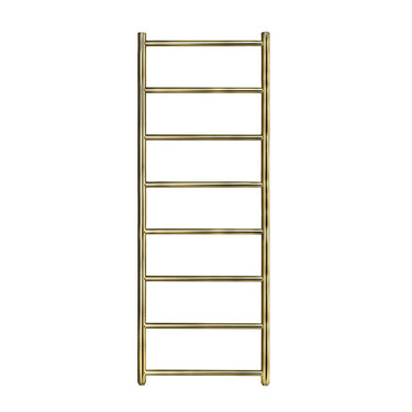 Brushed Gold Vertical Heated Towel Rail Radiator 1200mm x 500mm - Dual Fuel
