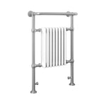 Brushed Nickel Traditional Heated Towel Rail Dual Fuel 