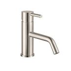  Brushed Stainless Steel Extended Single Lever Basin Mixer, 140mm spout