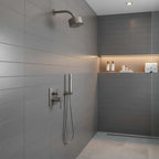 Brushed Stainless Steel Short Wall Mounted Shower Arm - 200mm