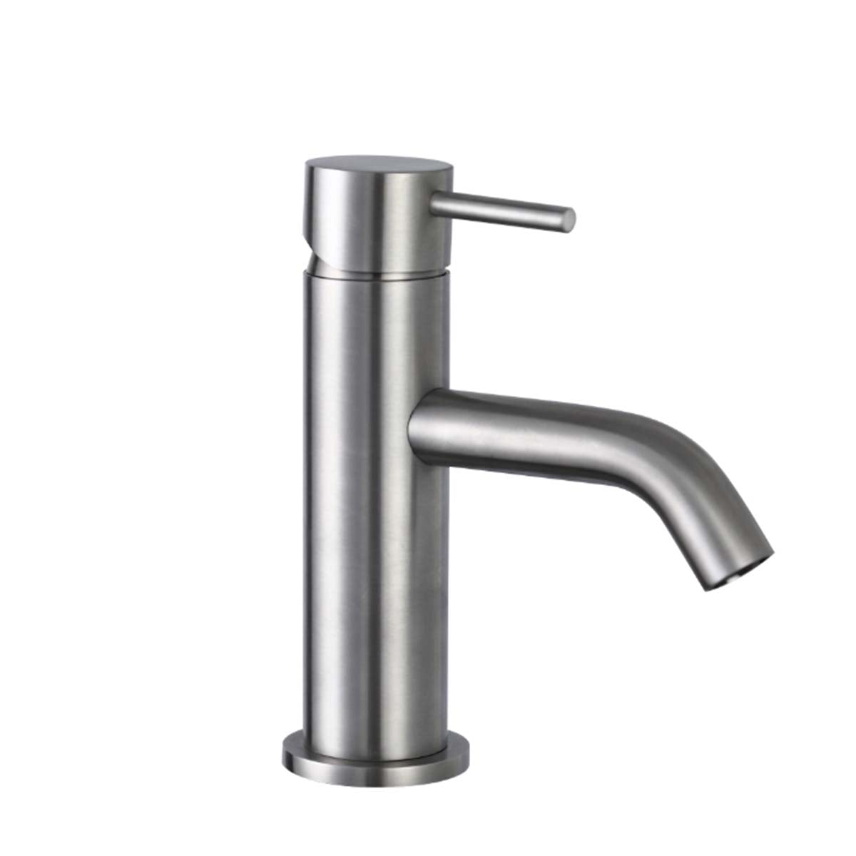  Brushed Stainless Steel Single Lever Basin Mixer,