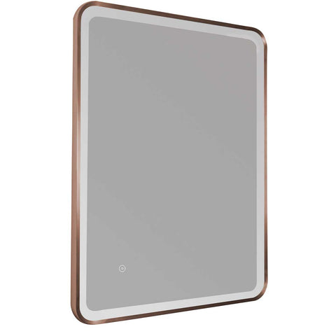 Brushed bronze frame LED bathroom mirror