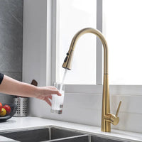 Brushed_gold_pull_out_kitchen_tap