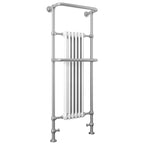 Brushed nickel tall duel fuel towel rail 