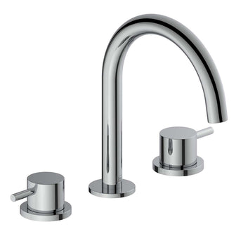 Chrome 3 Hole Deck Mounted Basin Mixer Tap Secondary image
