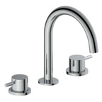 Chrome 3 Hole Deck Mounted Basin Mixer Tap