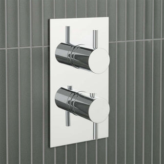Chrome 3 Outlet Concealed Thermostatic Shower Mixer Valve Main image