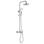 Chrome Adjustable Overhead Shower with Handset and Bath Spout