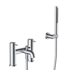 Chrome Bath Mixer Tap with Handheld Shower Kit