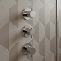 Chrome Concealed Thermostatic Shower Valve 3 Outlets 