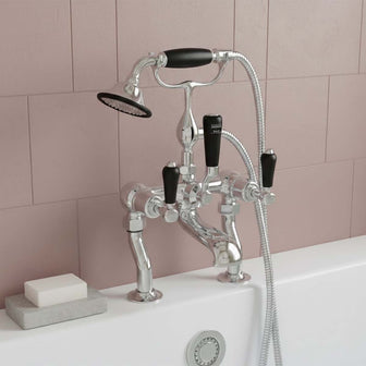 Chrome Deck Mounted Bath Shower Mixer with Kit Main image