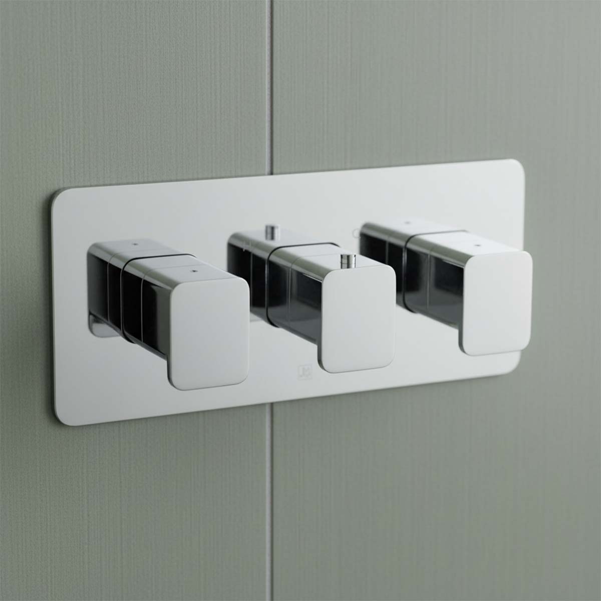 Chrome Dual Outlet Thermostatic Shower Valve - Landscape