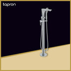 Chrome Floor Standing Bath Shower Mixer with Handset-Tapron