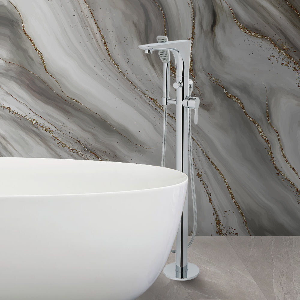 freestanding bath mixer tap with shower kit Main image