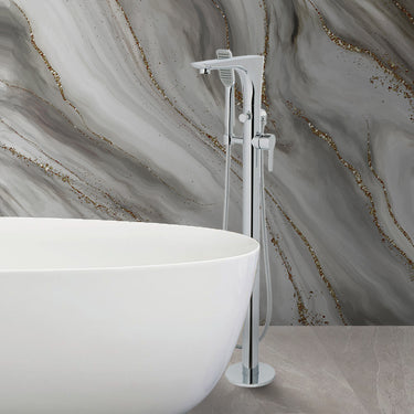 freestanding bath mixer tap with shower kit