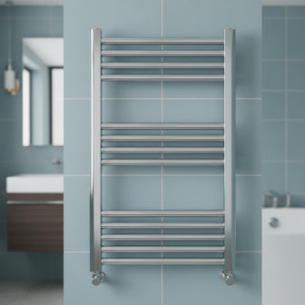 Chrome Heated Towel Rail - 800mm X 600mm Main image
