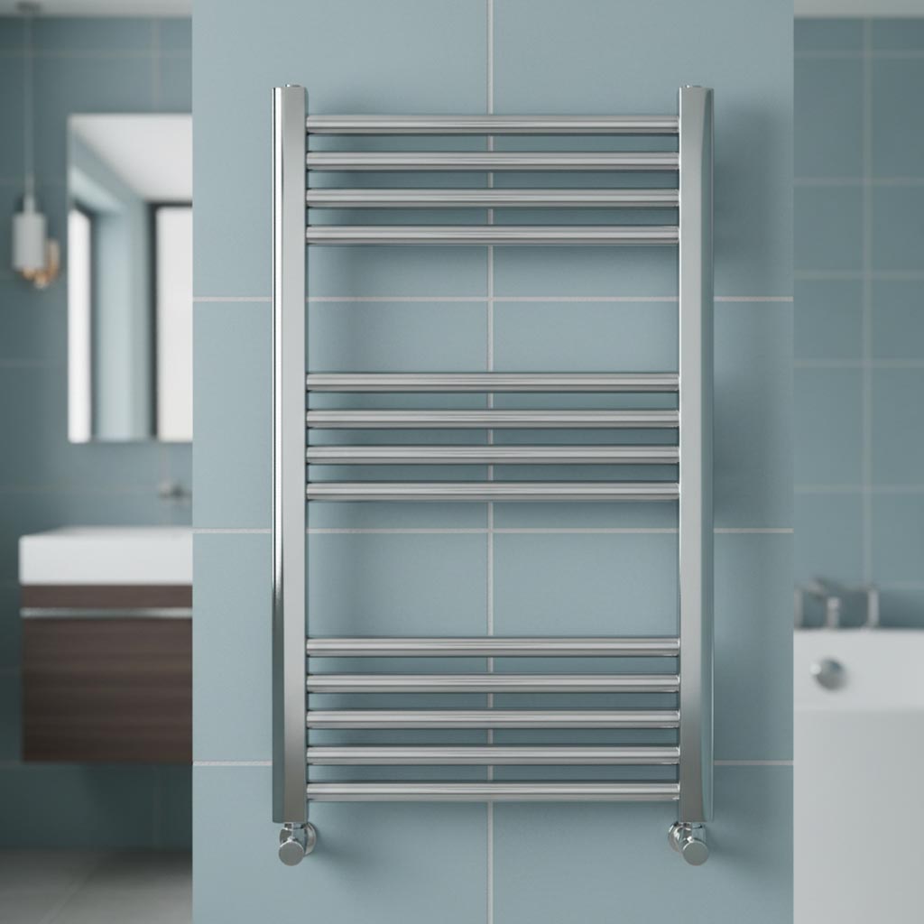 Chrome Heated Towel Rail - 800mm X 600mm