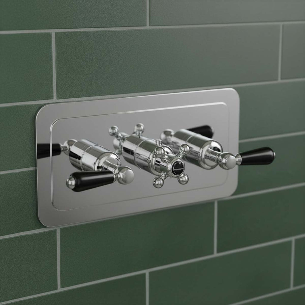 Chrome Lever Thermostatic Conceal 3 Outlet Shower Valve