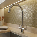 Chrome Monobloc Kitchen Mixer Tap with Swan Neck Spout